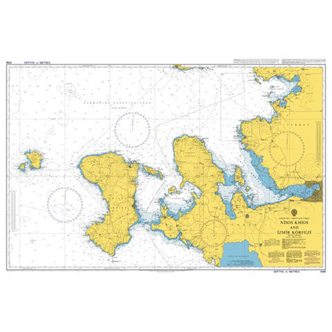 Admiralty Seyir Haritası 1058 - Sakız Adası - İzmir Körfezi