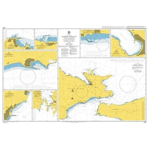 Admiralty Seyir Haritası 1526 - Samos Liman ve Boğazları