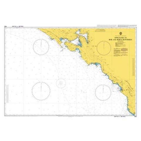 Admiralty Seyir Haritası 1582 - Bar Çevresi ve Kotor Körfezi