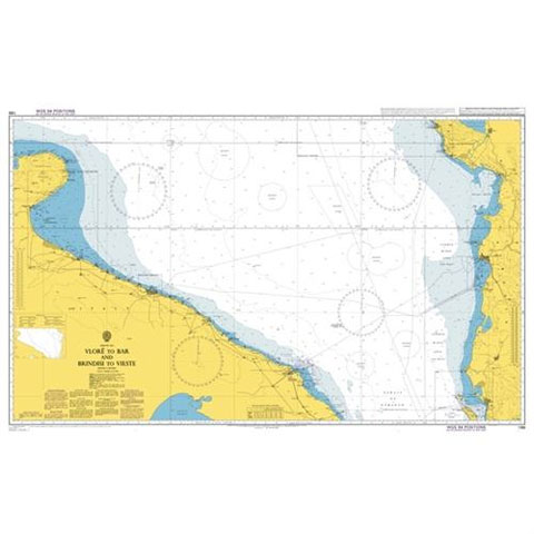 Admiralty Seyir Haritası 186 - Vlore - Bari ve Brindisi - Vieste