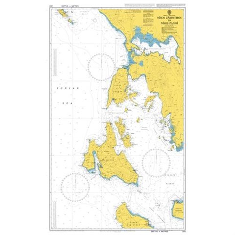Admiralty Seyir Haritası 203 - Nisos Zakynthos - Nisos Paxoi