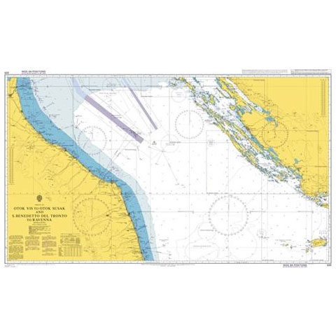 Admiralty Seyir Haritası 220 - Vis Adası - Susak Adası ve San Benedetto del Toronto - Ravenna