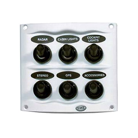 Hella Marine Kompakt Switch Panel - 20 A. 6 Anahtarlı - Beyaz