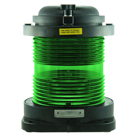 D.H.R. DHR55 Seyir Feneri Cam Elyaf Takviyeli Siyah Plastik - 360° - Yeşil