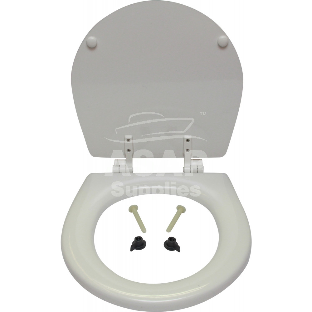 ITT Jabsco Ahşap Tuvalet Kapağı - Compact - Beyaz