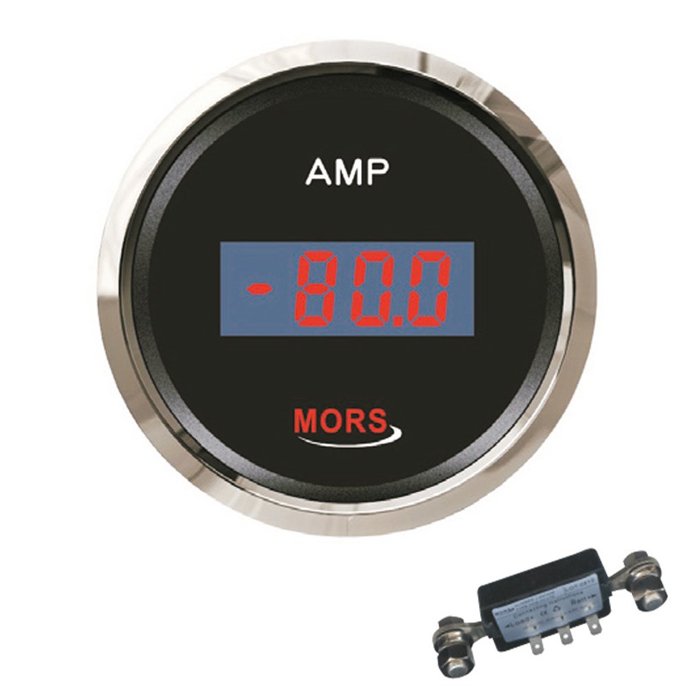 Mors Dijital Ampermetre 12-24V - Siyah