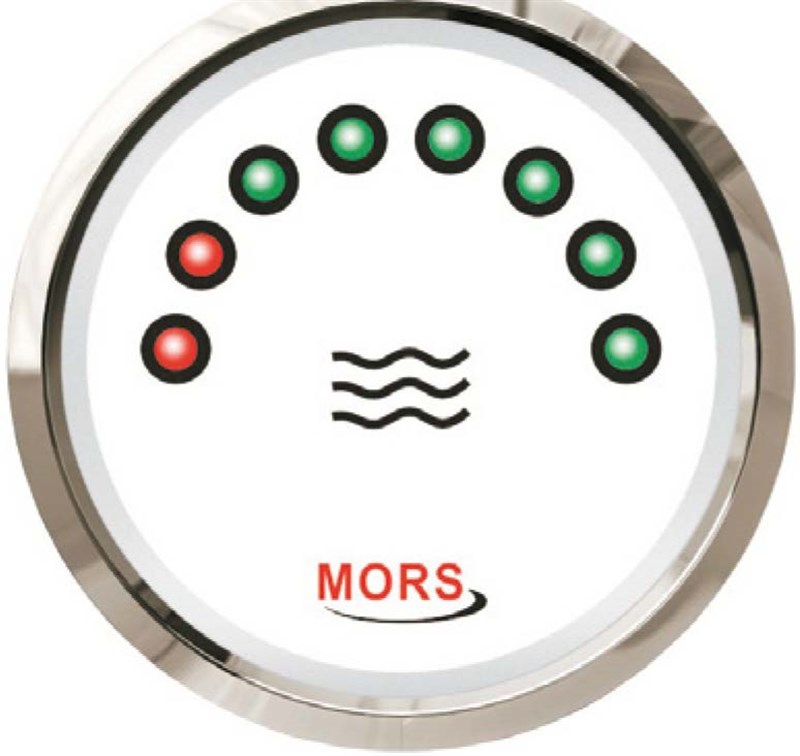 Mors Dijital Su Tankı Seviye Göstergesi 12-24V - 0/190 Ohm. - Beyaz