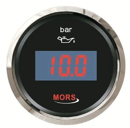 Mors Dijital Yağ Göstergesi 12-24V - 10 Bar - Siyah