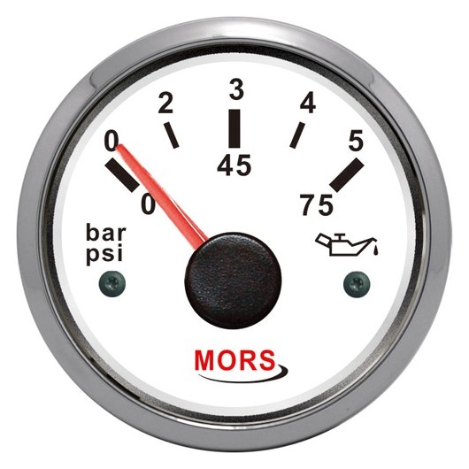 Mors Yağ Göstergesi 12-24V - Beyaz - 5 Bar